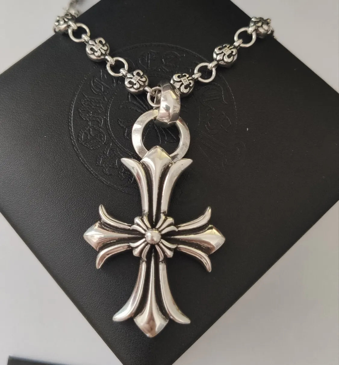large Chrome Hearts Silver Cross Necklace - Chrome Hearts Large Cross