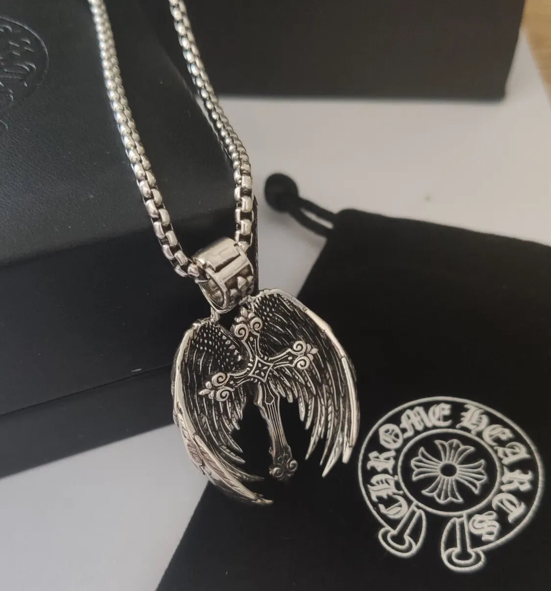 Chrome Hearts Winged Cross - Chrome Hearts Silver Winged Cross Pendant