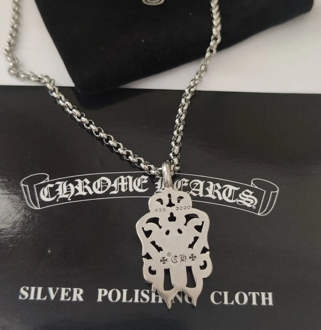 Chrome Hearts Silver Dagger Pendant - Intricate Design