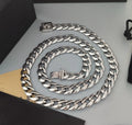 Chrome Hearts Silver Curb Chain - Bold Statement Necklace