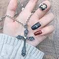 Chrome Hearts Oxidized Silver Cross Pendant - Bold Statement
