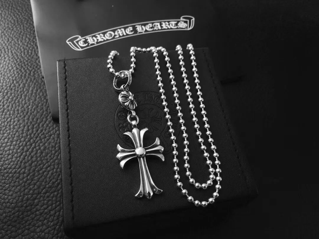 necklace Chrome Hearts Silver Cross Pendant - Chrome Hearts Silver