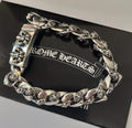 Premium Fleur-de-Lis Sterling Silver Chain Bracelet