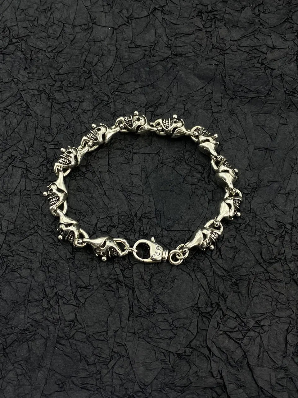 Skull Link Bracelet - Premium Sterling Silver