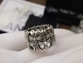 Chrome Hearts Silver Cross Ring - Bold Statement Jewelry