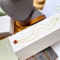 Van Cleef Red Carnelian Alhambra Necklace - 18K Gold
