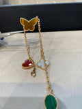 Premium Charm Bracelet - Butterfly, Clover, Heart, Leaf