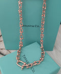 Tiffany Rose Gold Link Necklace - Designer Statement Piece