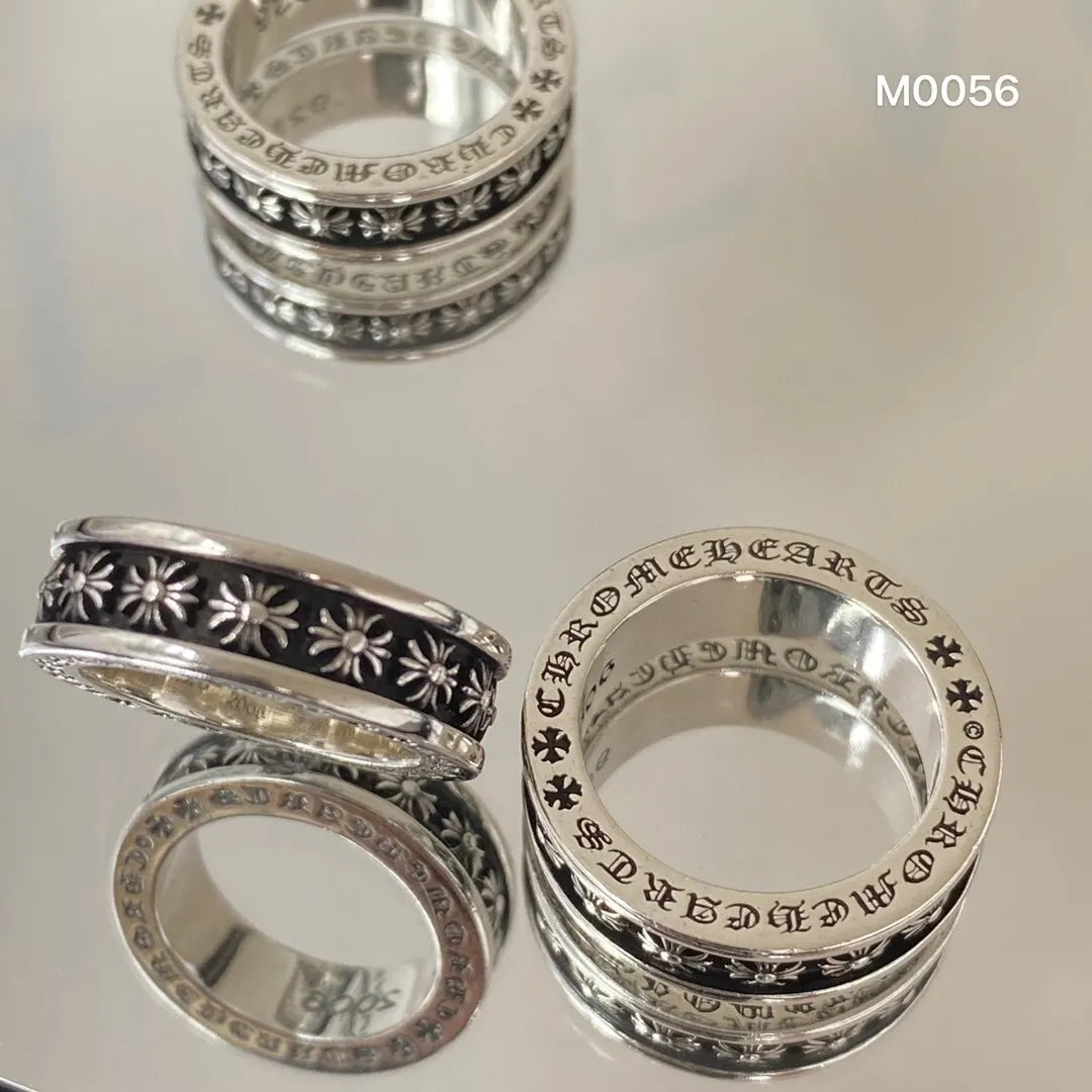 Chrome Hearts Silver Scroll Ring - Authentic Design