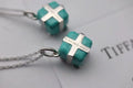 Tiffany Turquoise Gift Box Pendant - Tiffany & Co. Turquoise Gift Box