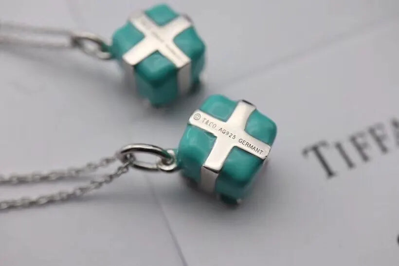 Tiffany Turquoise Gift Box Pendant - Tiffany & Co. Turquoise Gift Box