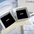 Calvin Klein Gold Rings - Calvin Klein Gold Stackable Rings - Pavé &