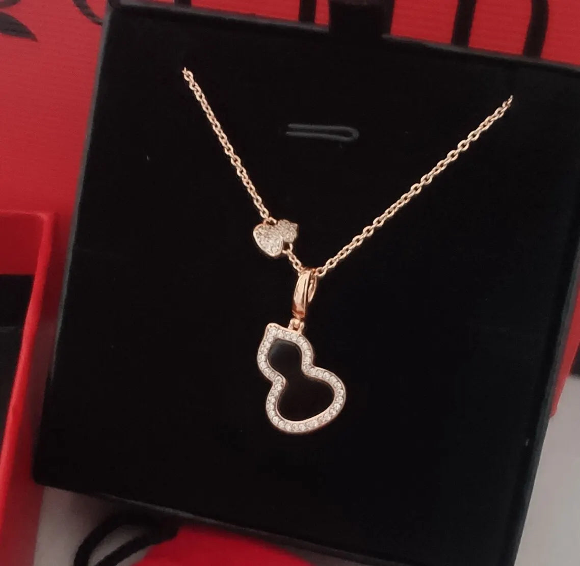 Qeelin Rose Gold Diamond Necklace - Qeelin Wulu Rose Gold Diamond