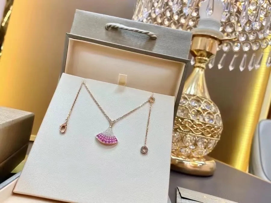 Bvlgari Rose Gold Sapphire - Bvlgari Rose Gold Pink Sapphire Necklace