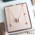 Bvlgari Rose Gold B.zero1 Necklace - Diamond Accents