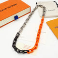 Louis Vuitton Multi-Color Chain Links Necklace - Statement Piece