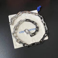 LV Silver Black Chain Necklace - LV Silver & Black Chain Link Necklace