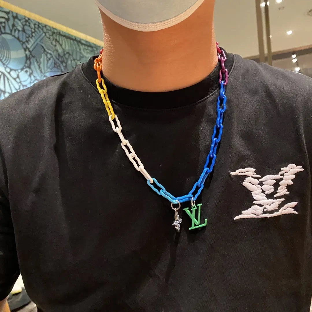 Louis Vuitton Rainbow Necklace - Louis Vuitton Rainbow Chain Necklace