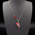 LV Silver Red Sneaker Necklace - Louis Vuitton Silver & Red Sneaker