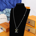 LV Silver Yellow Monogram Necklace - LV Silver & Yellow Monogram