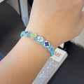 Premium Designer Inspired Charm Bracelet - Sky Blue