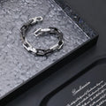 Premium Chain Link Bracelet - Silver & Black