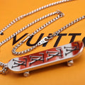 Louis Vuitton Skateboard Silver Necklace - Unique Design