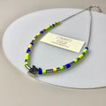 Louis Vuitton Multi-Color Beaded Necklace - Silver LV Charm