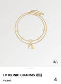 Louis Vuitton Charms Gold Necklace - Louis Vuitton Iconic Charms Gold
