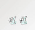 LV Pastel Green Diamond Stud Earrings - Designer Chic