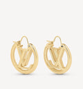 Louis Vuitton Gold LV Circle Hoop Earrings