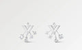 designer Louis Vuitton Silver Diamond Earrings - Louis Vuitton Silver