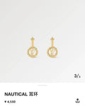 designer Louis Vuitton Gold Nautical Hoop Earrings - Louis Vuitton