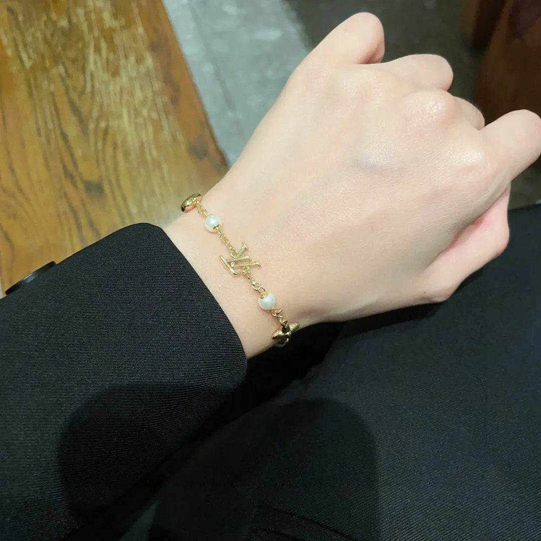 LV Pearl Charm Bracelet - Premium Quality