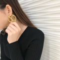 Louis Vuitton Gold Disc Earrings - Designer Statement Jewelry