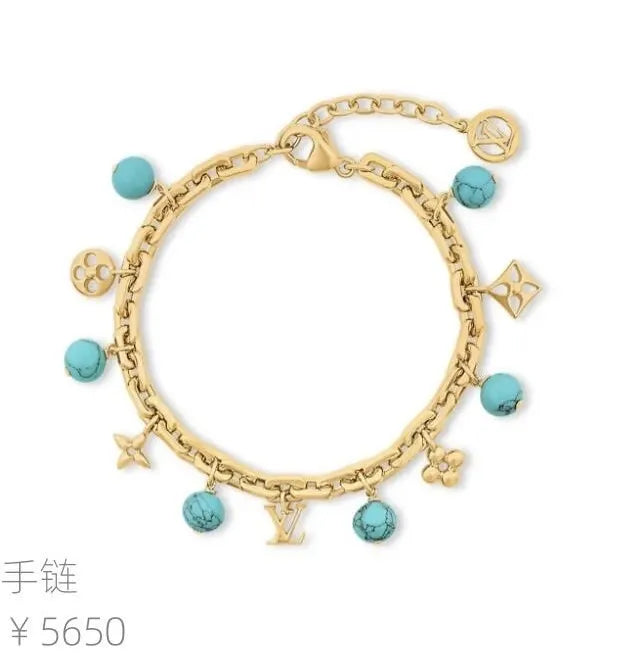 Luxury Charm Bracelet - Premium Quality Gold & Turquoise