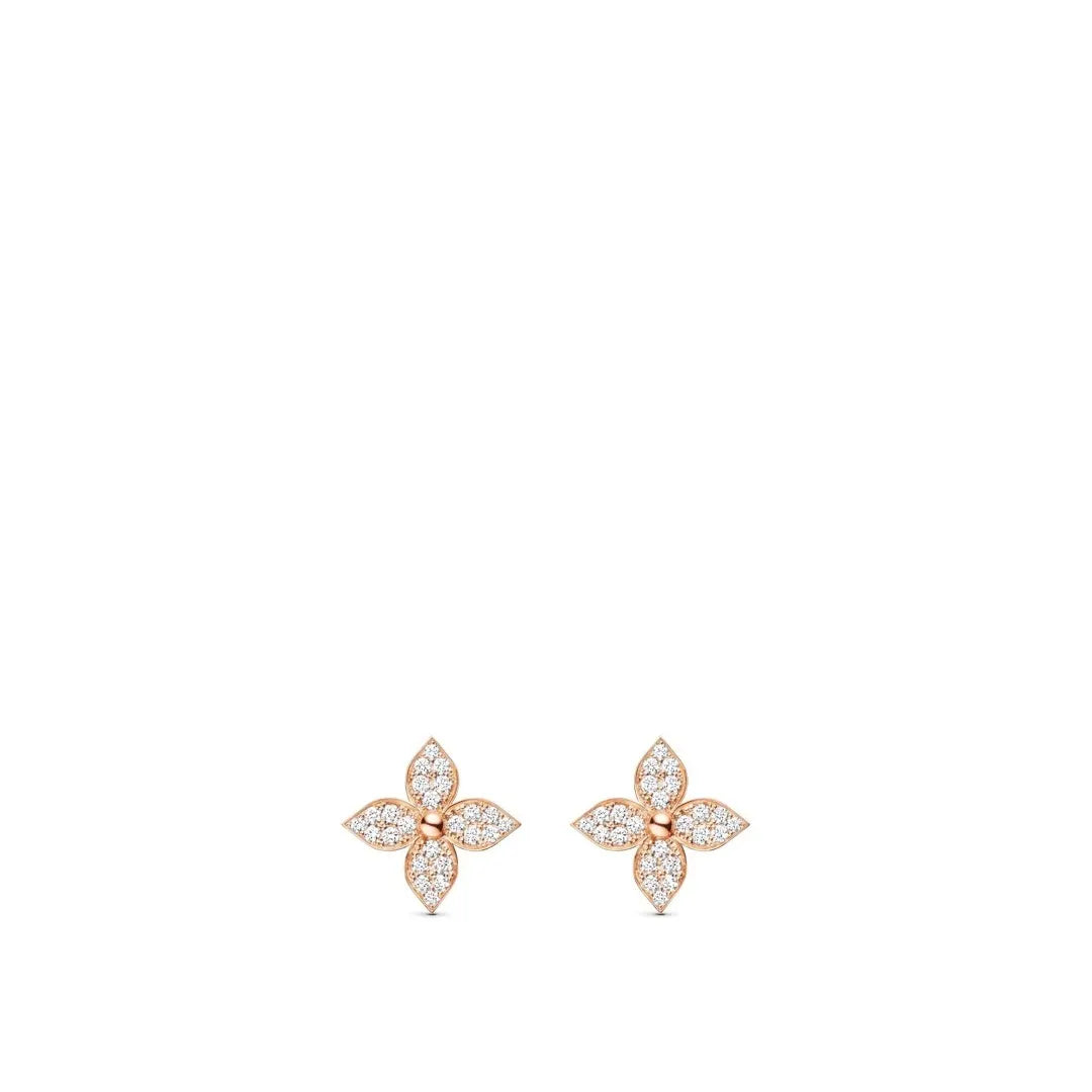 blossom LV Rose Gold Diamond Earrings - LV Blossom Rose Gold Diamond