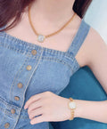 LV Gold Chain Medallion Set - Louis Vuitton Gold Chain Square