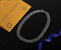 Louis Vuitton Silver Chain Link Necklace - Modern Style