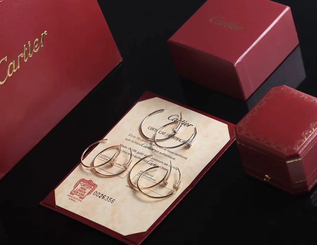 Cartier Trinity Gold Hoop Earrings - Designer Statement Jewelry