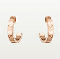 Cartier Rose Gold Hoop Earrings - Cartier Love Rose Gold Hoop Earrings