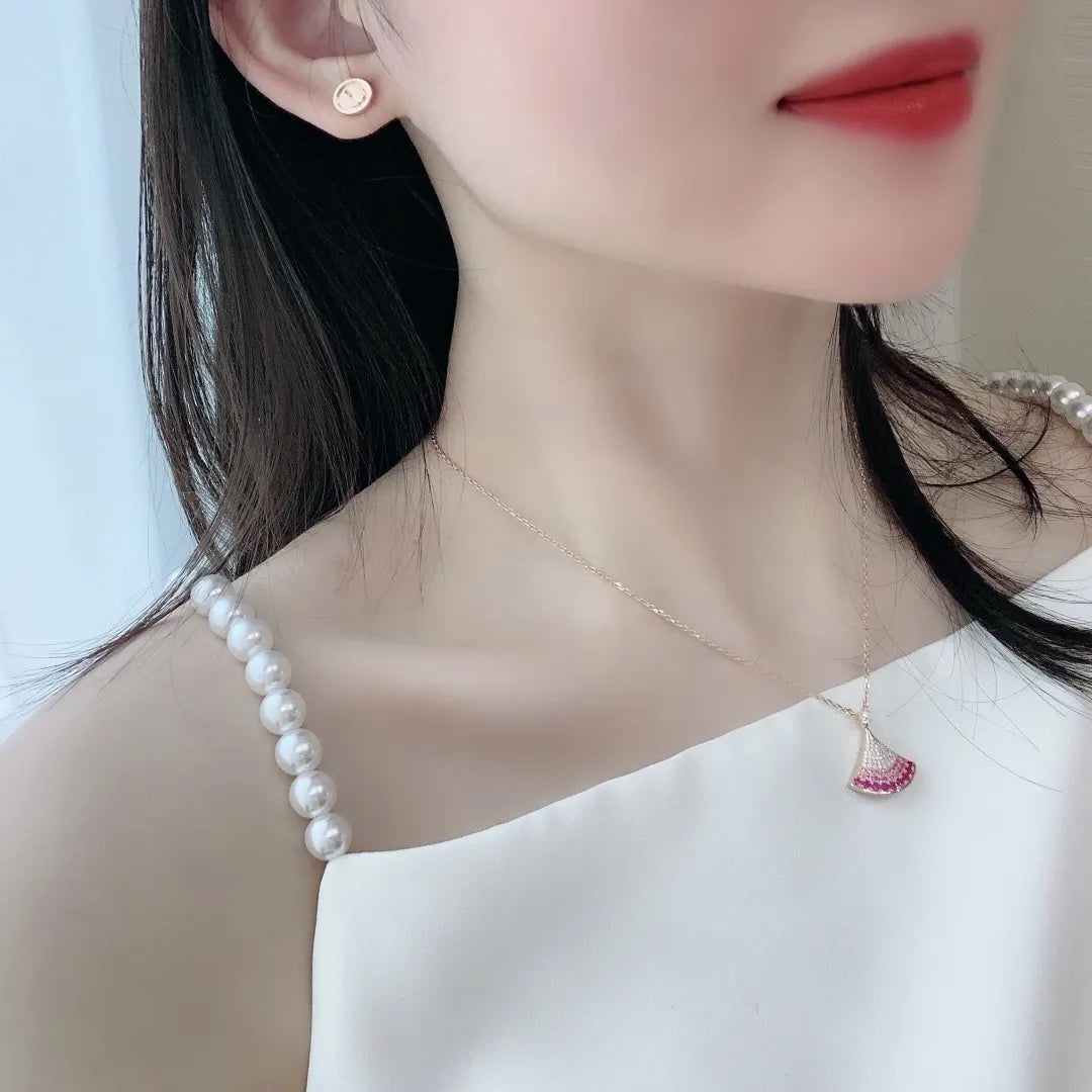 Cartier Rose Gold Diamond Fan Necklace - Delicate Design