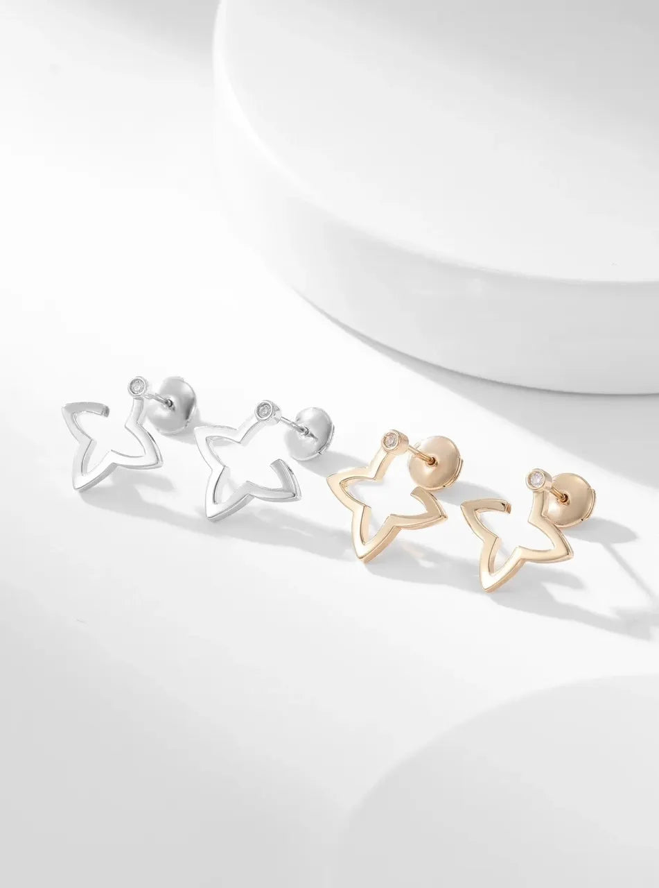 Star Stud Earrings Gold Silver - Star Stud Earrings Gold & Silver