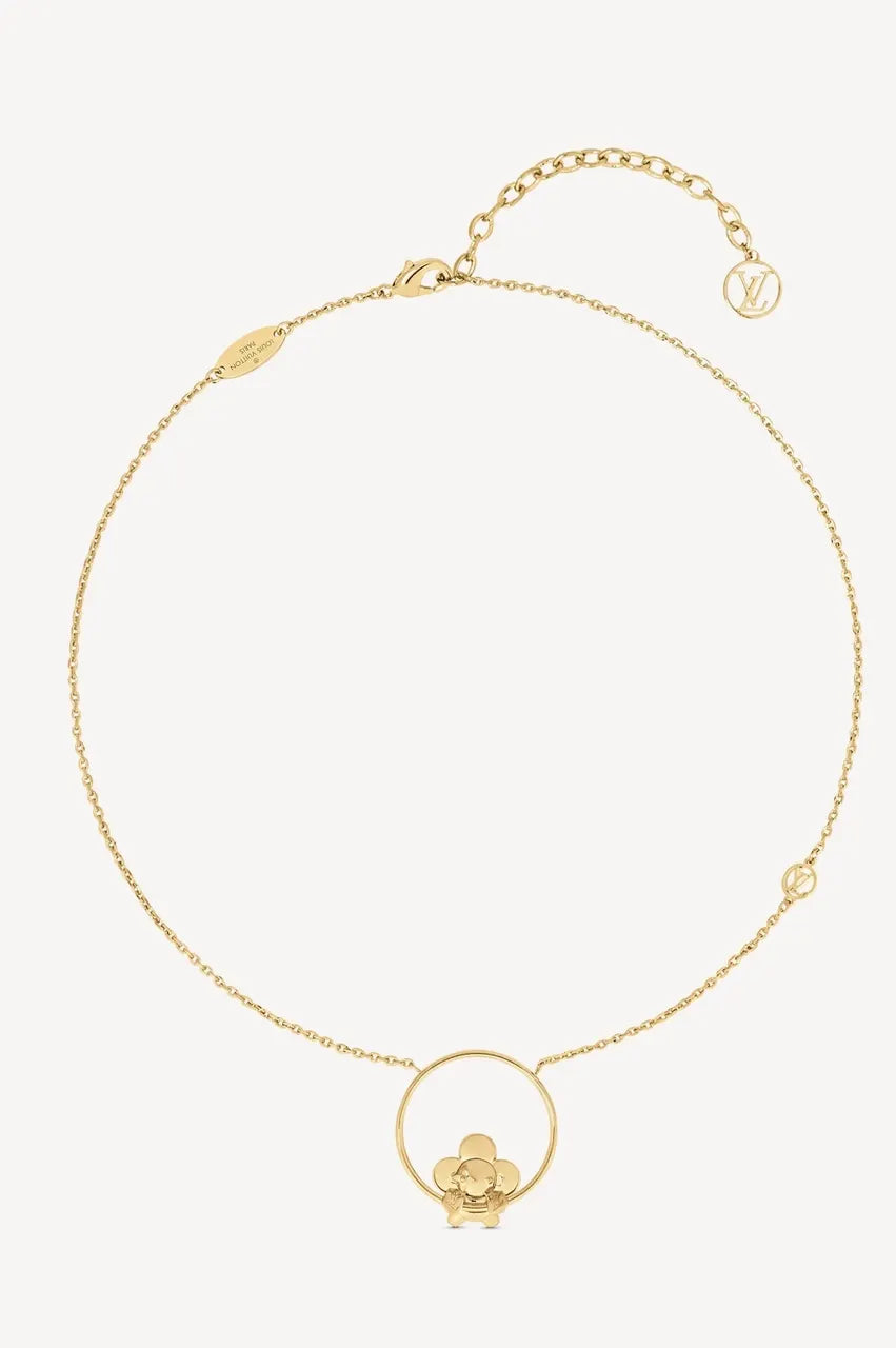 Louis Vuitton Gold Flower Necklace - Louis Vuitton Gold Flower Circle