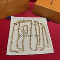 Louis Vuitton Gold Chain Necklace - Pearl Accents