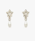 Chanel Star Pearl Drop Earrings - Silver Designer Earrings