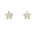 Sterling Silver Star Button Earrings - Designer Inspired