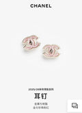 Chanel Pink Resin CC Logo Stud Earrings - Designer Chic