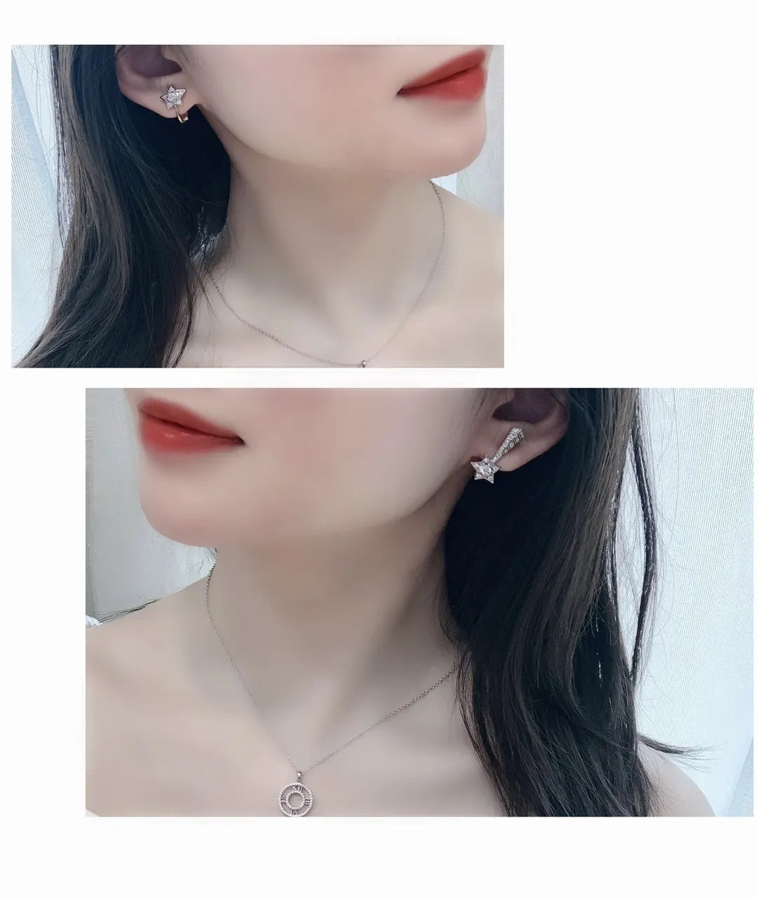 Chanel Starburst Crystal Earrings - Silver Designer Jewelry