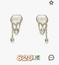 Chanel Cream Pearl CC Dangle Earrings - Designer Jewelry